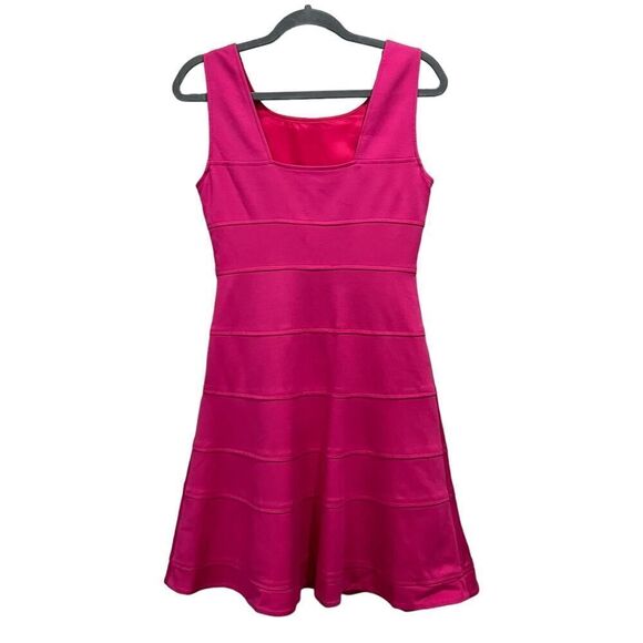 Trina Turk Tropical Nikola Stretch Fit & Flare Dress in Barbie Pink Size 4 - Picture 8 of 15